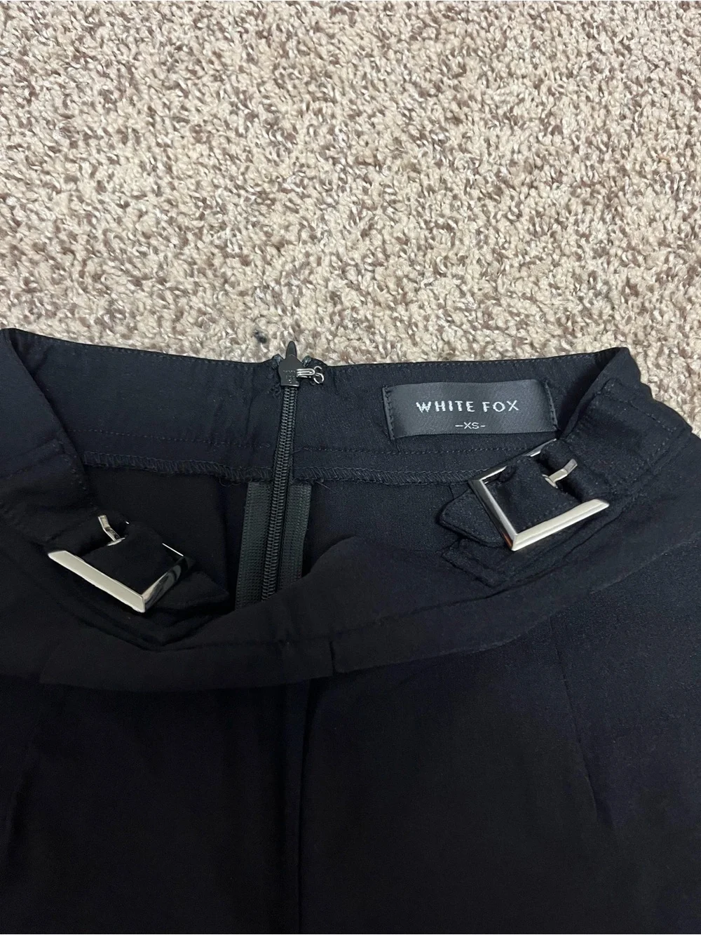 White Fox Boutique Black High-Waist Wide-Leg Trousers - Picture 4 of 5